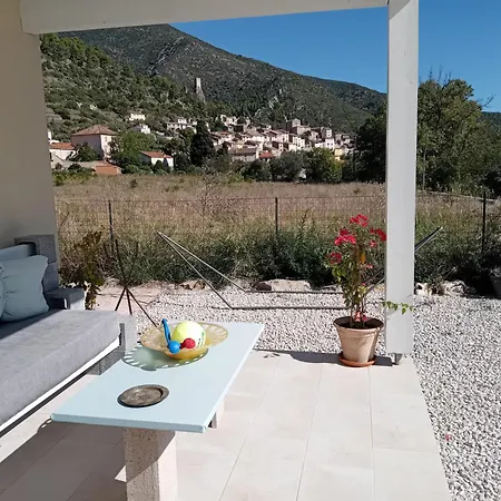 La Vie En Rose, Panoramic Villa With A Pool Вилла Roquebrun